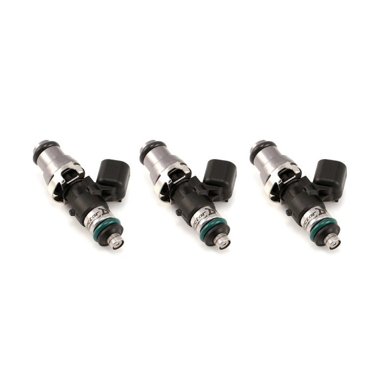 Injector Dynamics 1050cc 09-12 Ski-Doo E-Tec スノーモービル用 14mm グレーアダプター トップス（3個セット）