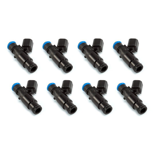 Injector Dynamics 2600-XDS インジェクター - 48mm長 - 14mmトップ - 14mmボトムアダプター付き（8本セット）