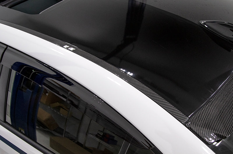 OLM LE ドライカーボン レインチャネルガードトリム - 2015-2021 スバル WRX / STI用