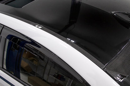 OLM LE ドライカーボン レインチャネルガードトリム - 2015-2021 スバル WRX / STI用