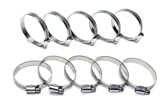 HPS ステンレススチール エンボスホースクランプ サイズ 6 10個パック 1/2インチ - 13/16インチ (13mm-20mm)