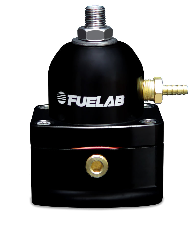 Fuelab 515 インジェクション用アジャスタブル燃圧レギュレーター 90-125psi（約620-862kPa）（2）-10AN イン （1）-6AN リターン ブラック