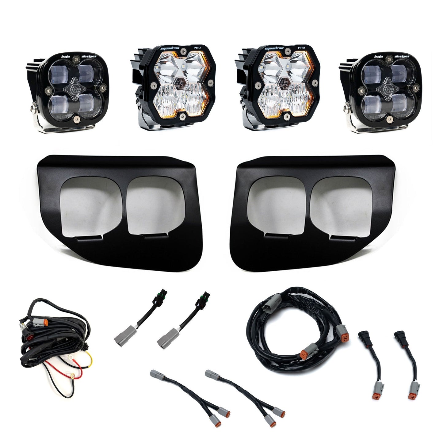 Baja Designs Squadron 2.0 スポーツまたはプロ Squadron SAE デュアルフォグポケットライトキット - Ford 2020-22 F-250/350 スーパーデューティー