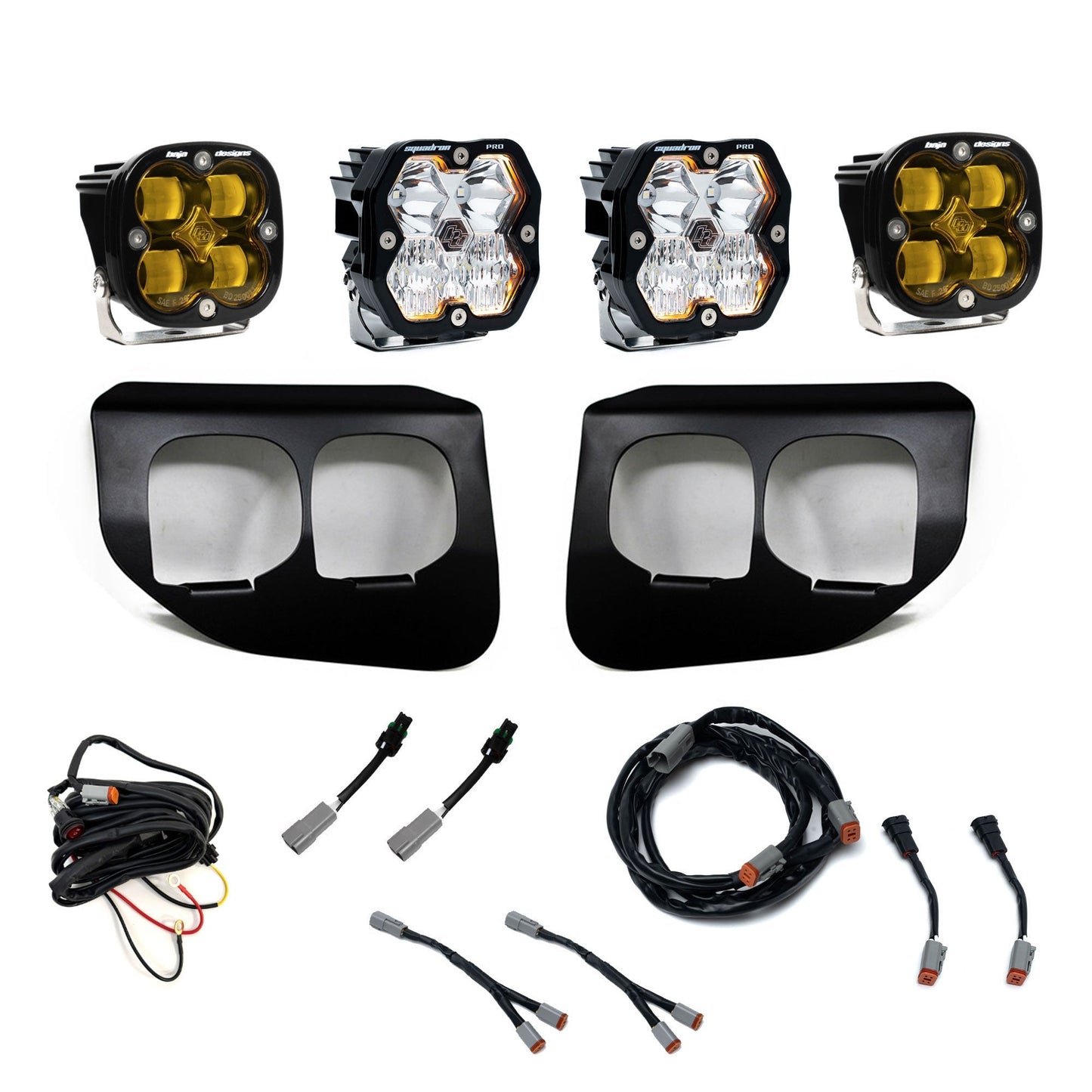 Baja Designs Squadron 2.0 スポーツまたはプロ Squadron SAE デュアルフォグポケットライトキット - Ford 2020-22 F-250/350 スーパーデューティー
