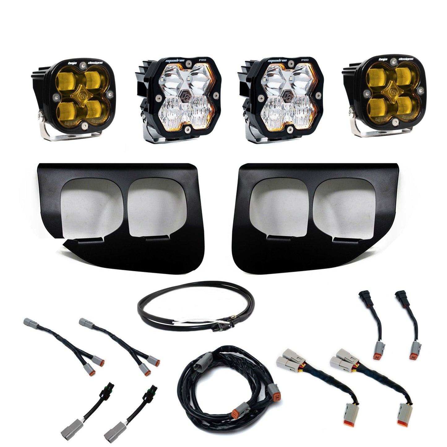 Baja Designs Squadron 2.0 スポーツまたはプロ Squadron SAE デュアルフォグポケットライトキット - Ford 2020-22 F-250/350 スーパーデューティー