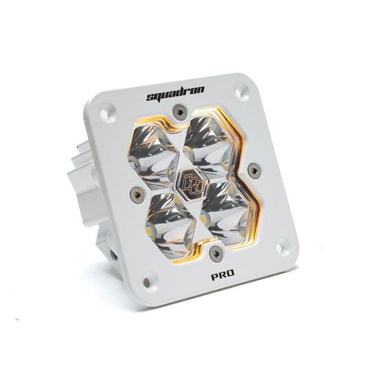 Baja Designs Squadron 2.0 Pro ホワイト フラッシュマウント LED 補助ライトポッド - ユニバーサル