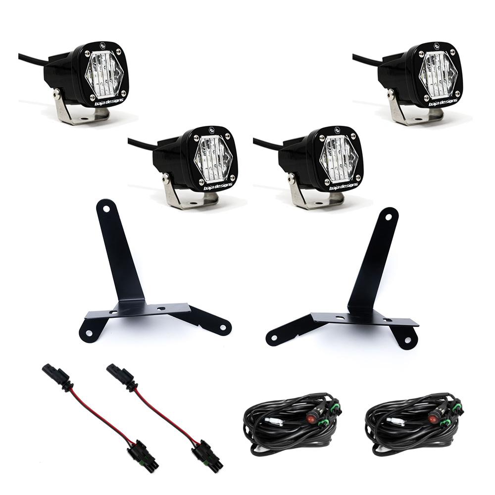 Baja Designs S1 デュアル フォグポケット LED ライトキット - 2024-2026 シボレー シルバラード 2500/3500