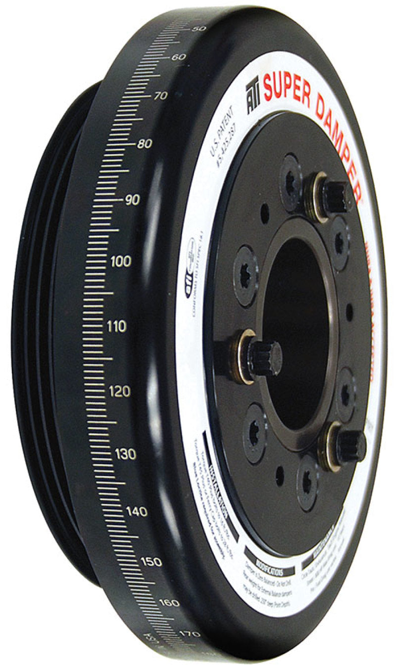 ATI ダンパー - 7.074インチ（約179.7mm） - アルミ製 - ホンダ Dシリーズ用 - 4溝 リアアルミプーリー - 10％アンダードライブ