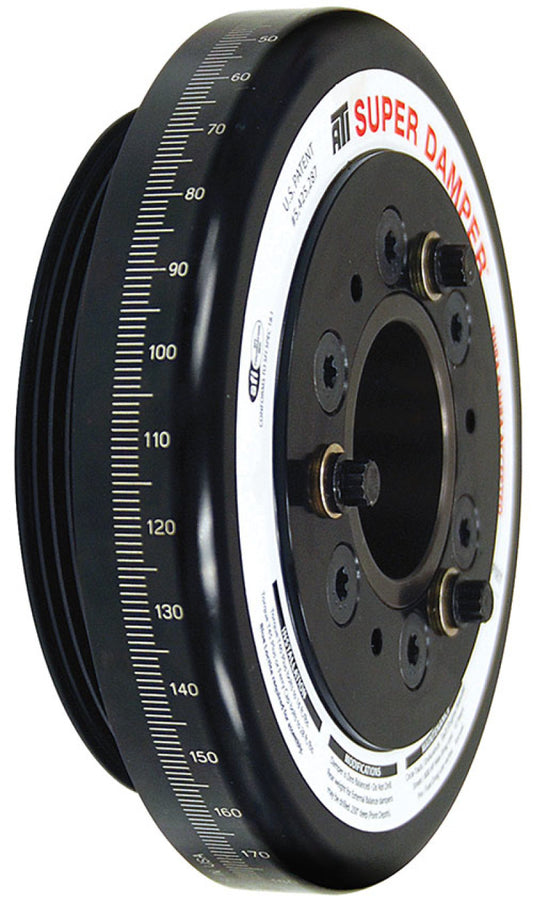 ATI ダンパー - 7.074インチ（約179.7mm） - アルミ製 - ホンダ Dシリーズ用 - 4溝 リアアルミプーリー - 10％アンダードライブ