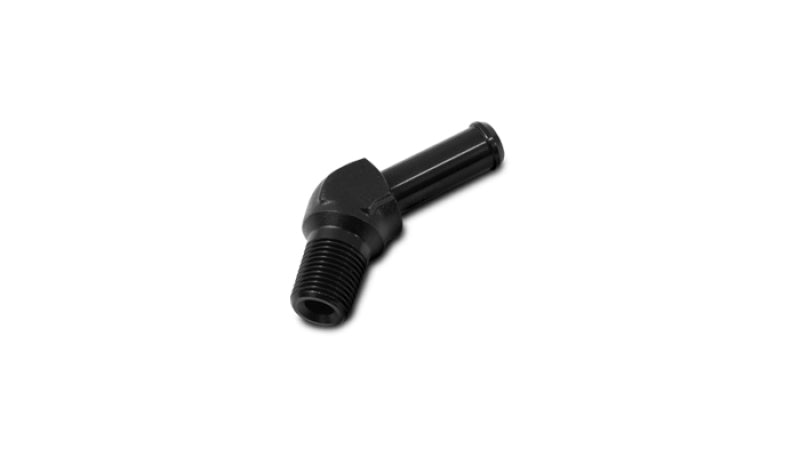Vibrant 1/8NPT→1/4インチ(約6.4mm)バーブ 45度 アダプターフィッティング アルミ