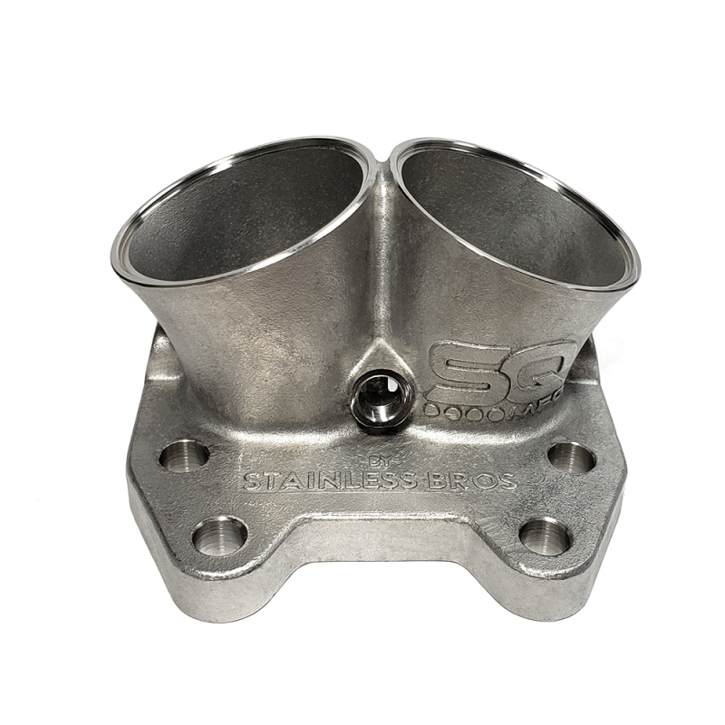 Ticon Sequence Manufacturing T4 集合管(マージコレクター) ツインスクロール(分割)インレット 2.25インチ(約57mm)