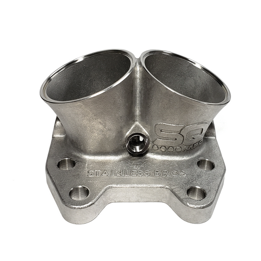 Ticon Sequence Manufacturing T4 集合管(マージコレクター) ツインスクロール(分割)インレット 2.25インチ(約57mm)