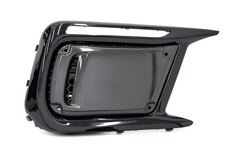 OLM LE ドライカーボンファイバー JDM DRL フェイスリフトベゼルカバー（フォグ穴なし）- 2018-2021 スバル WRX / STI用