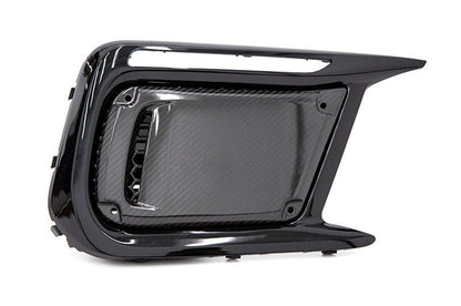 OLM LE ドライカーボンファイバー JDM DRL フェイスリフトベゼルカバー（フォグ穴なし）- 2018-2021 スバル WRX / STI用