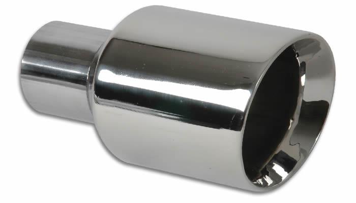 Vibrant ステンレス 丸型マフラーカッター 3.5インチ(約89mm) ダブルウォール アングルカット ベベルエッジ