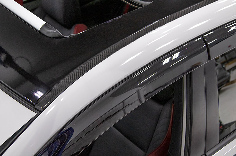 OLM LE ドライカーボン レインチャネルガードトリム - 2015-2021 スバル WRX / STI用