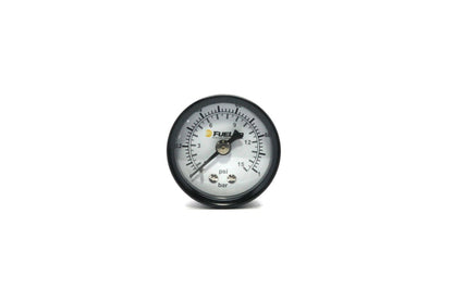 Fuelab 1.5インチ キャブ燃圧計 - 測定範囲 0-15 PSI（バー/PSI デュアルスケール）