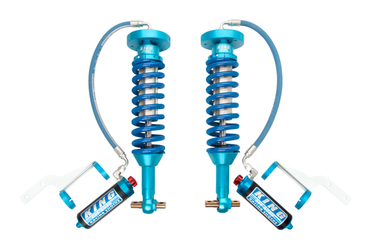 King Shocks 2018年以降フォード エクスペディション 4WD フロント 直径2.5インチ（約63.5mm）リモートリザーバー付きコイルオーバー（ペア）、アジャスター付き（ペア）