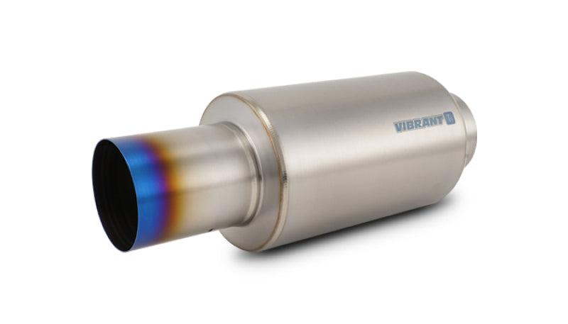Vibrant チタン マフラー ストレートカット 焼きチタンカラー カッター付 入口4インチ(約102mm) / 出口4インチ(約102mm)
