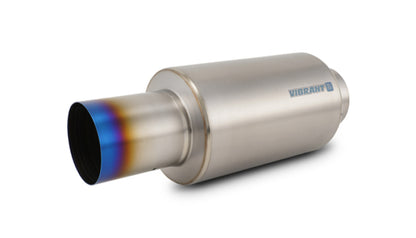 Vibrant チタン マフラー ストレートカット 焼きチタンカラー カッター付 入口4インチ(約102mm) / 出口4インチ(約102mm)