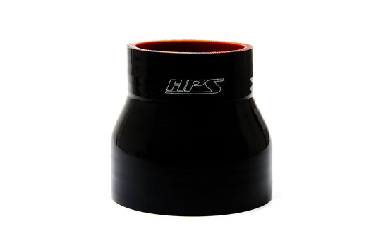 HPS 内径 2インチ(51mm) - 2-3/8インチ(60mm)、長さ 3インチ(76mm)、 耐高温 4 層強化シリコン リデューサー カプラー ホース ブラック (内径 51mm - 60mm、長さ 76mm)