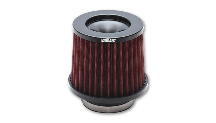 Vibrant The Classic パフォーマンスエアフィルター (コーン外径5.25インチ(約133mm) x 高さ5インチ(約127mm) x 入口内径3インチ(約76mm))