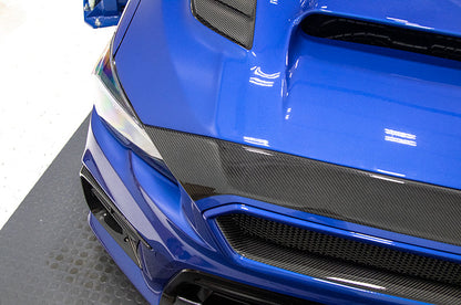 OLM カーボンファイバー アッパーフロントバンパーカバー - 2015-2021 スバル WRX / STI用