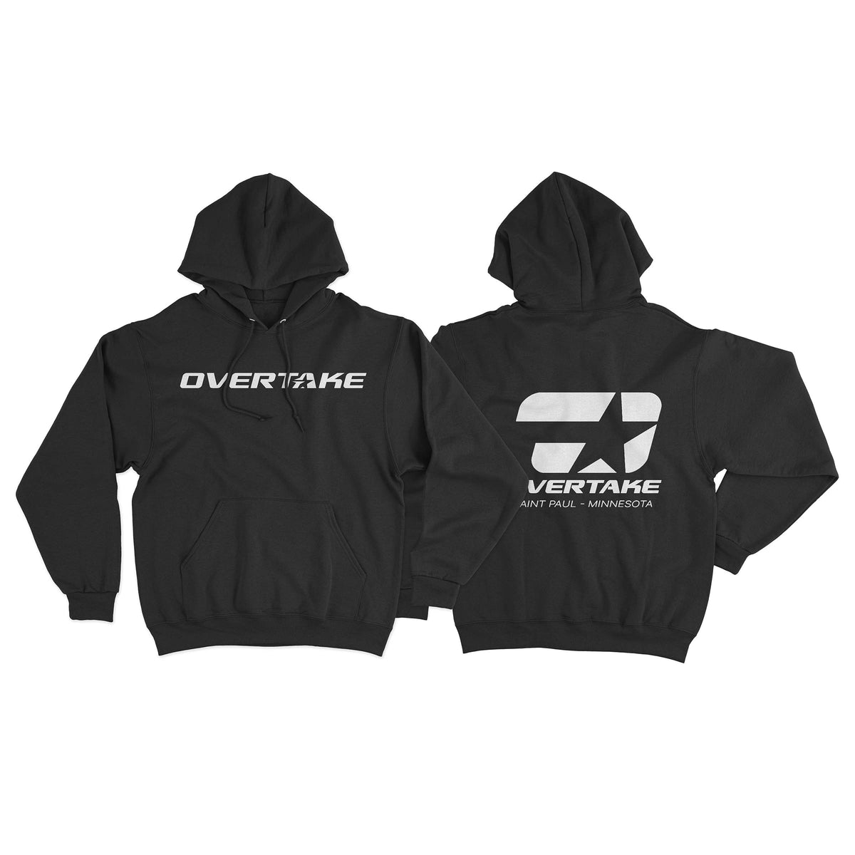 OVERTAKE ロゴ パーカー ブラック