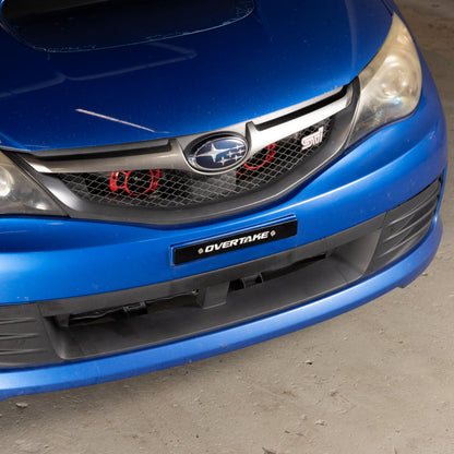 OVERTAKE フロントナンバー穴隠しプレート | スバル 2002-2014年 WRX / 2004-2014年 STI / 2022-2026年 BRZ・トヨタ GR86 / 1998-2016年 インプレッサ