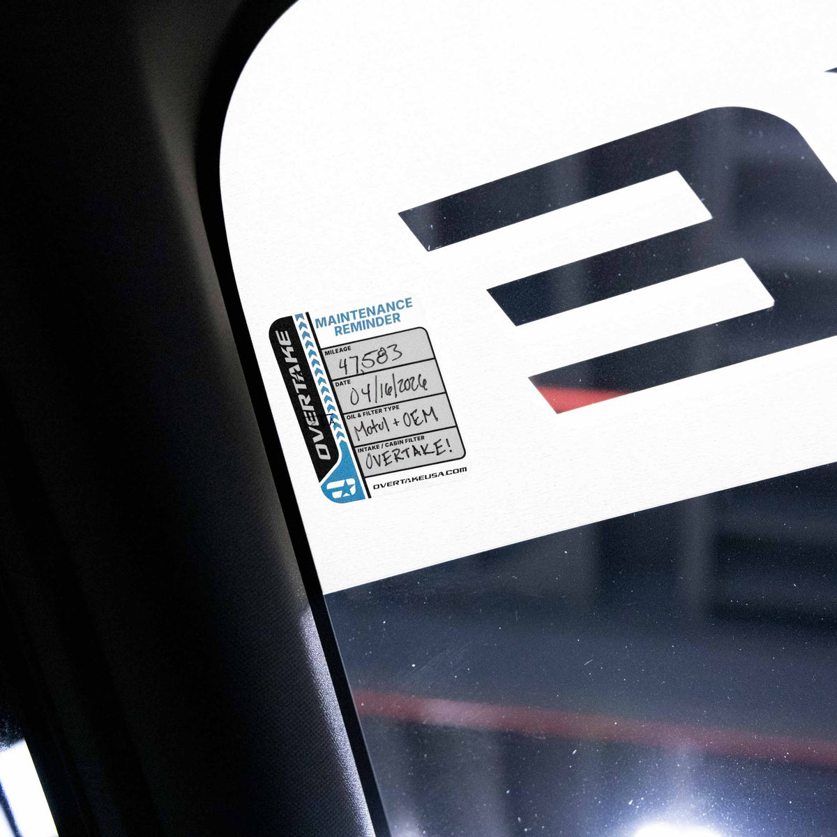 OVERTAKE オイル交換ステッカー 5枚セット