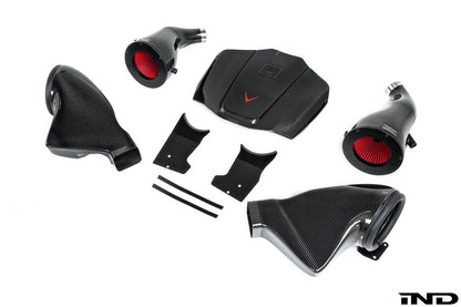 Eventuri Mercedes C190 / R190 AMG GT / GTS / GTR ブラックカーボンインテーク + エンジンカバー - グロス