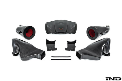 Eventuri Mercedes C190 / R190 AMG GT / GTS / GTR ブラックカーボンインテーク + エンジンカバー - グロス