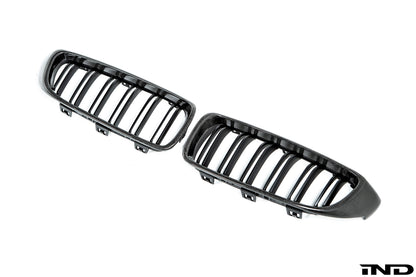 AutoTecknic f32 4 series carbon dual slat front grille set - iND Distribution