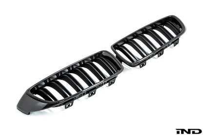 AutoTecknic f32 4 series carbon dual slat front grille set - iND Distribution