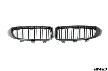 AutoTecknic f32 4 series carbon dual slat front grille set - iND Distribution