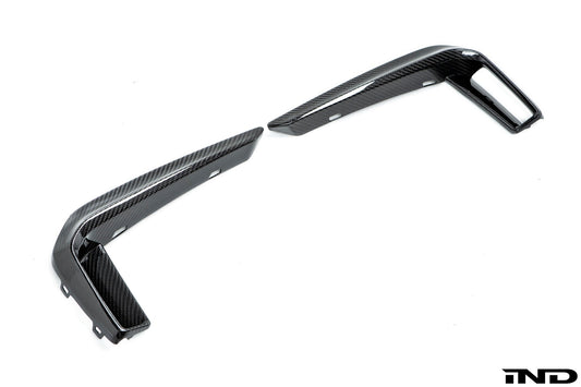 AutoTecknic g30 5 series m sport dry carbon front bumper trim - iND Distribution