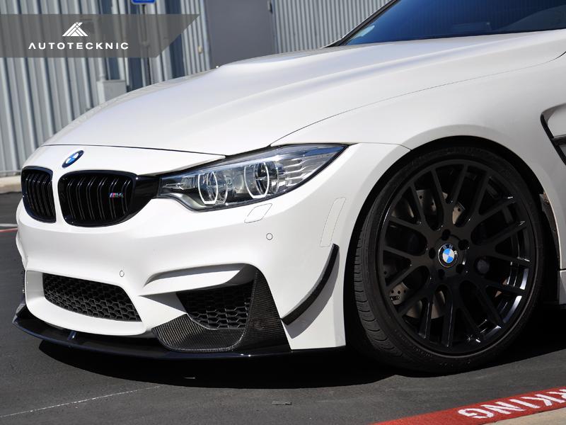 AutoTecknic f8x m3 m4 carbon fiber front bumper canards - iND Distribution