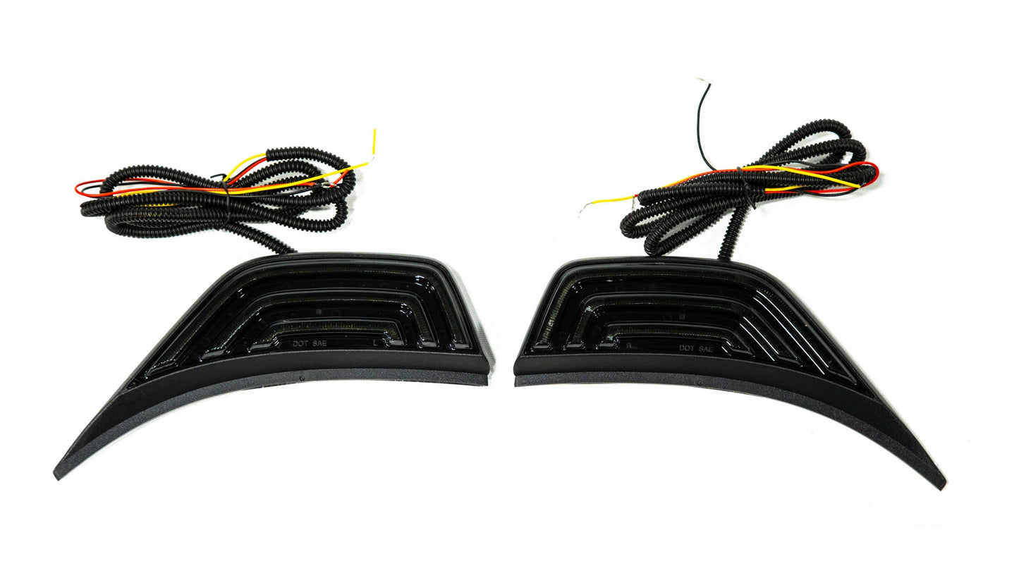 OLM LED フェンダーベント シーケンシャル サイドマーカー - 2018年以降 Jeep ラングラー用