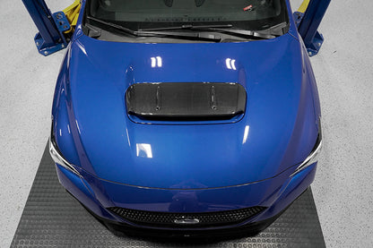 OLM A1スタイル CF フードスクープカバー - 2022-2025 スバル WRX用