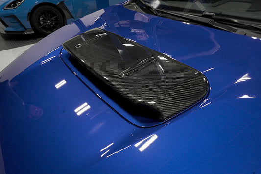 OLM A1スタイル CF フードスクープカバー - 2022-2025 スバル WRX用