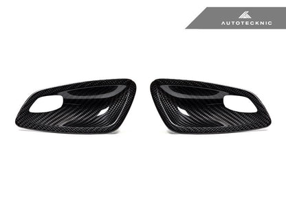 AutoTecknic e9x m3 3 series dry carbon interior door handle trim set - iND Distribution