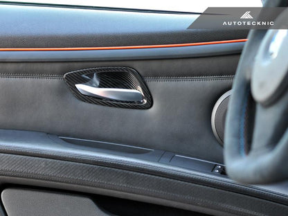 AutoTecknic e9x m3 3 series dry carbon interior door handle trim set - iND Distribution