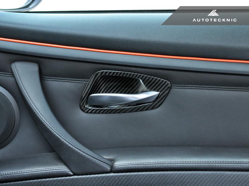 AutoTecknic e9x m3 3 series dry carbon interior door handle trim set - iND Distribution