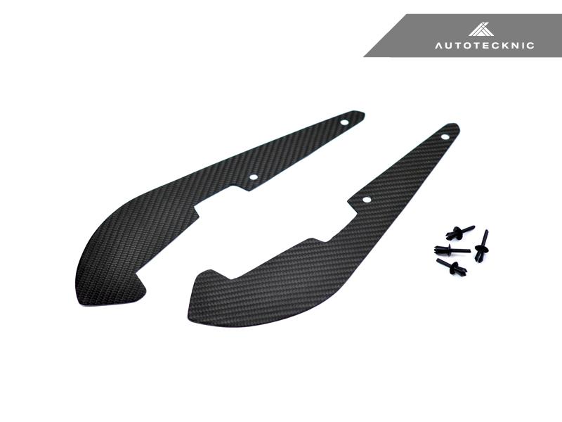 Pair of AutoTecknic F90 M5 Carbon Fiber Splash Guards with rivets for install