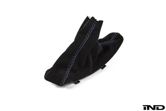 IND E9X M3 トリコロールステッチアルカンターラ パーキングブレーキブーツ - LHD(左ハンドル車)