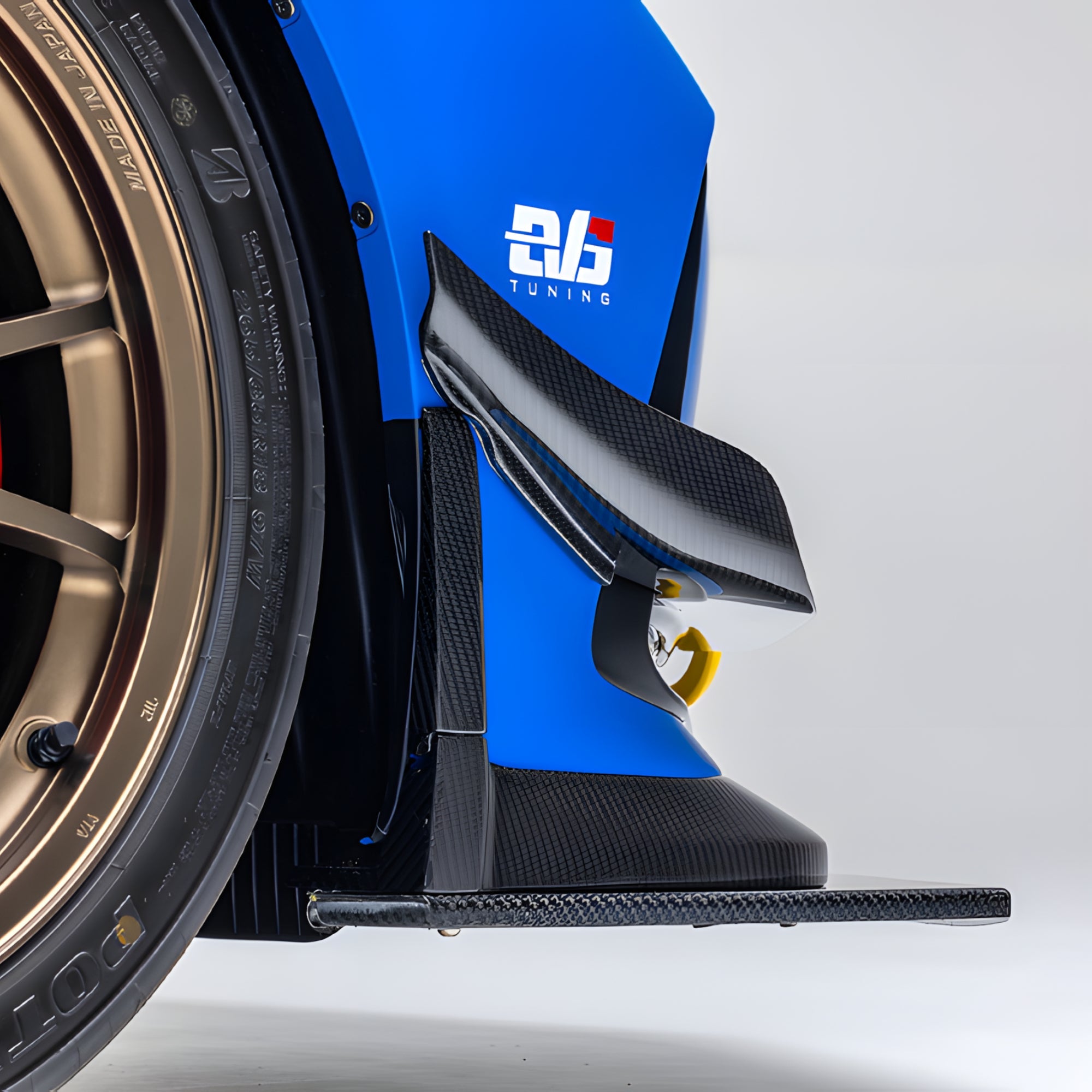 EVS Tuning カーボンフロントカナード - ホンダ FL5 シビック タイプR