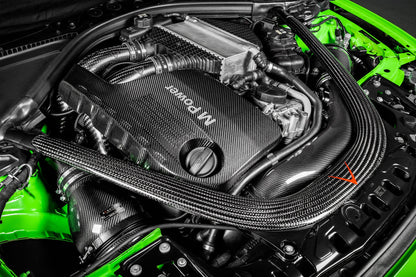 Eventuri BMW F8X M2C M3 M4 S55 ブラックカーボンチャージパイプセット - マット