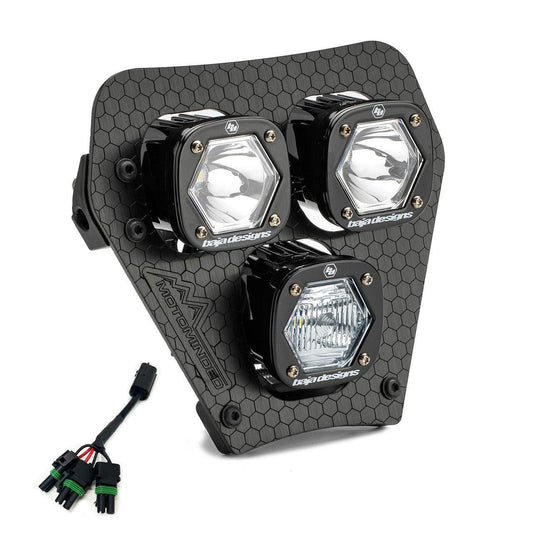 Baja Designs - KTM Triple S1 Hydra（DC）LEDヘッドライトキット＋ハイロー配線付き - 2024-2025 KTM EXC-F対応