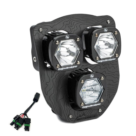 Baja Designs - Husqvarna Triple S1 Hydra（DC）LEDヘッドライトキット（ハイロー配線付き） - 2024-2025 Husqvarna FE-S対応