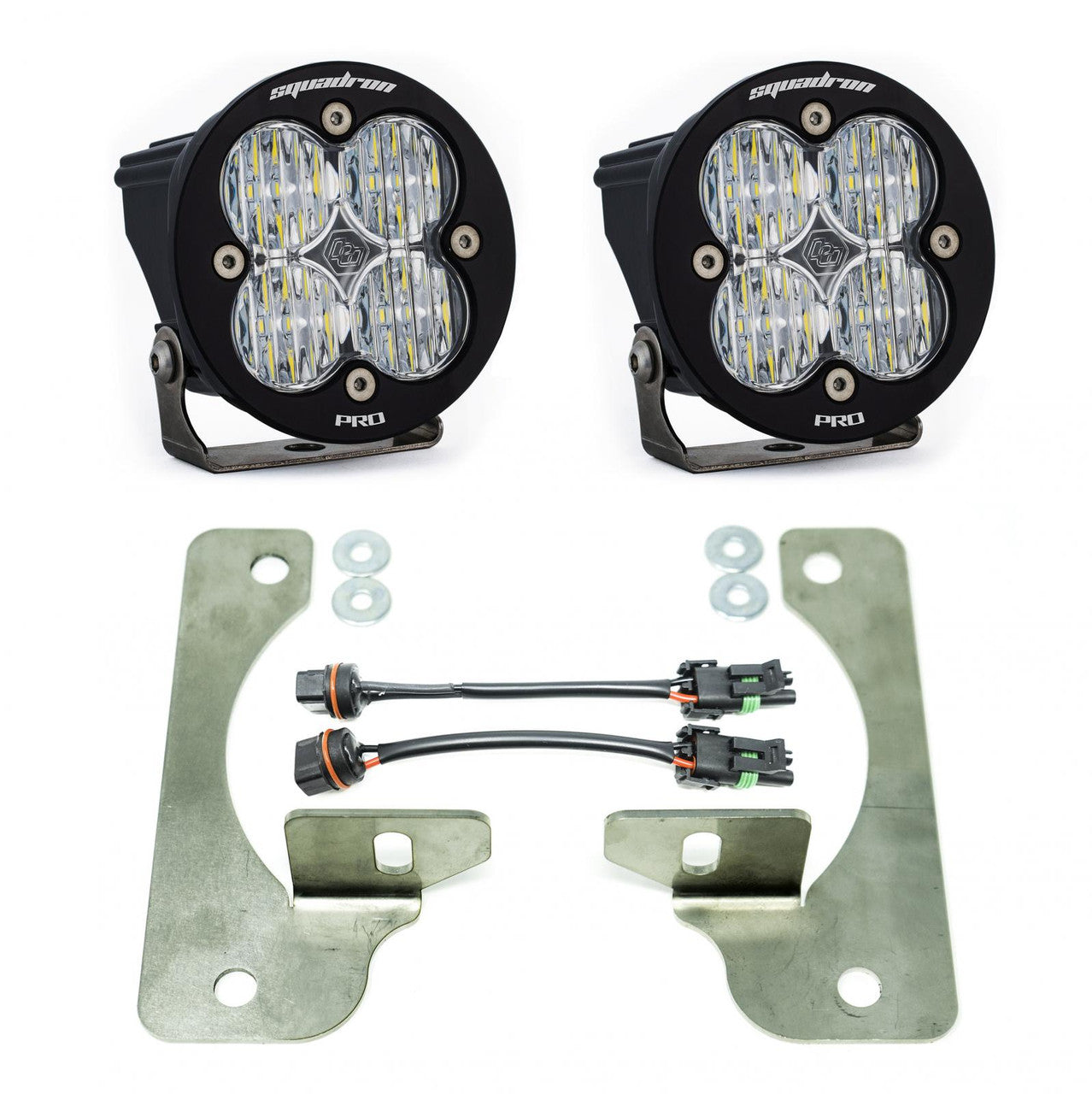 Baja Designs Jeep JL/JT Squadron-R フォグポケットライトキット - Jeep 2020-24 グラディエーター；2018-24 ラングラー JL；注意：純正ルビコンバンパー用
